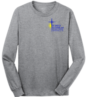 St. Paul Lutheran Long Sleeve T-Shirt (Small Left Option)