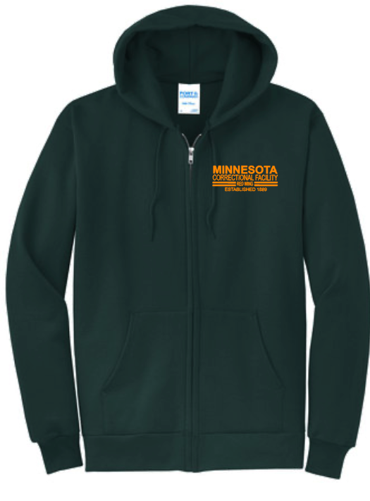 MN Correction Green Zip Up Hooded Sweatshirt #3