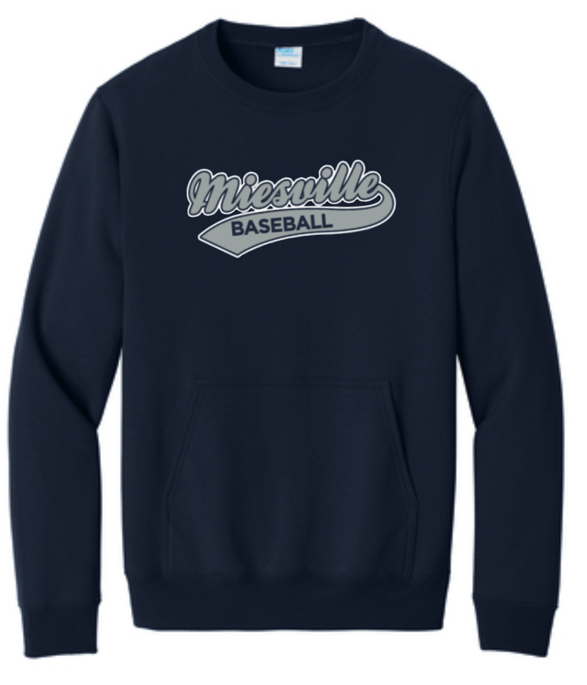 Miesville Baseball Fan Pocket Crewneck