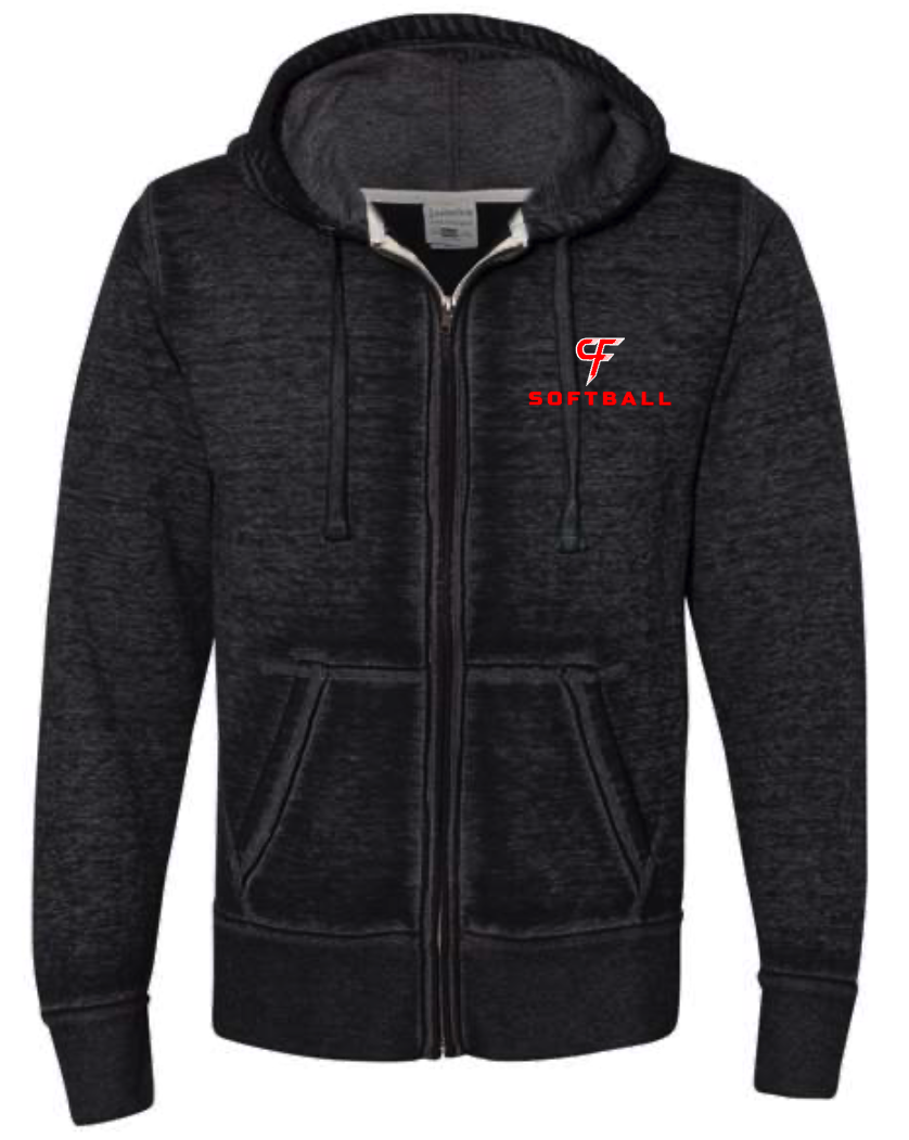Cannon Falls Softball Vintage Zip Up Hoodie