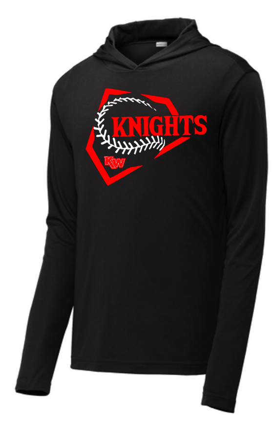 KW Baseball #4 Performance Hooded Tee