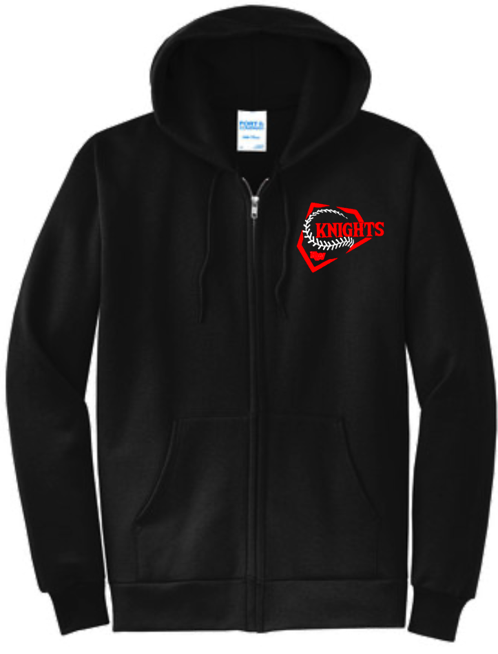 KW Baseball #1 Full Zip Hooded Sweatshirt