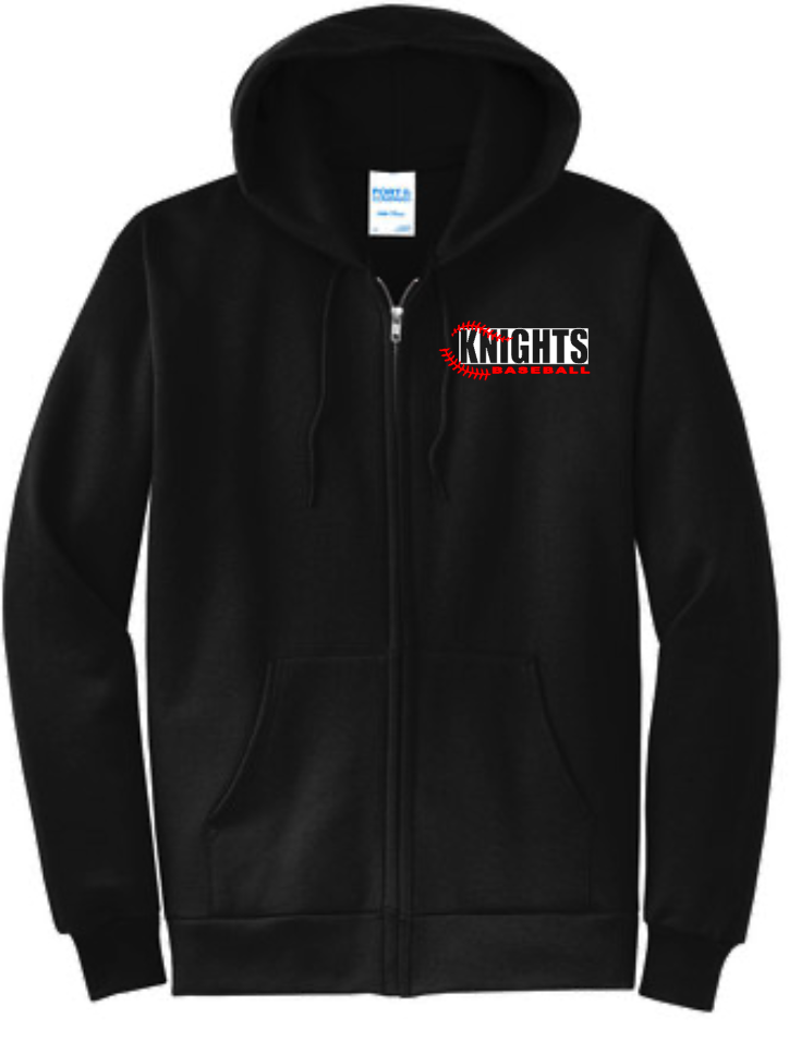 KW Baseball #2 Full Zip Hooded Sweatshirt