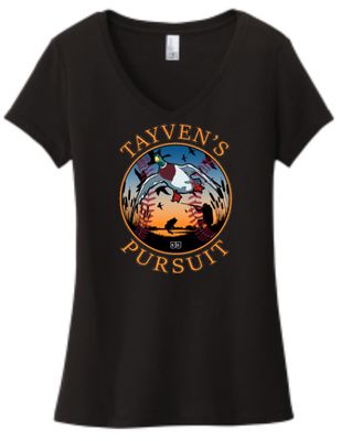 Black Women&#39;s District V-Neck Big Front
