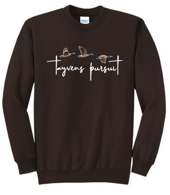 Dark Chocolate Brown - Embroidered Geese