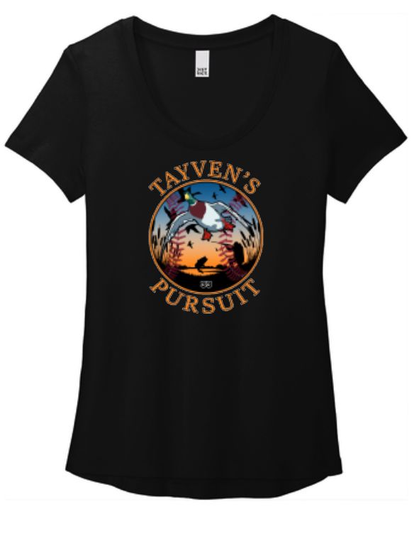 Black Women&#39;s District Scoopneck - Big Front Logo