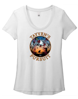 White Women&#39;s District Scoopneck - Big Front Logo
