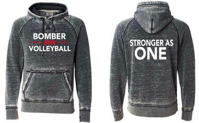 Bomber Volleyball Stronger As One Vintage Hoodie