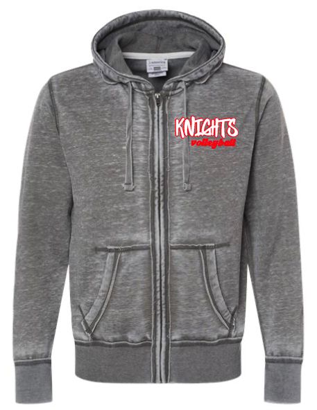 Knights Volleyball Vintage Zip Up Hoodie