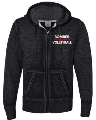 Bomber Volleyball Vintage Zip Up Hoodie