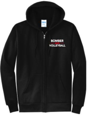 Bombers Volleyball Full Zip Hooded Sweatshirt