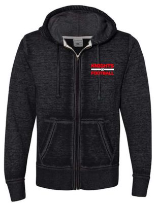 Knights Football Vintage Zip Up Hoodie