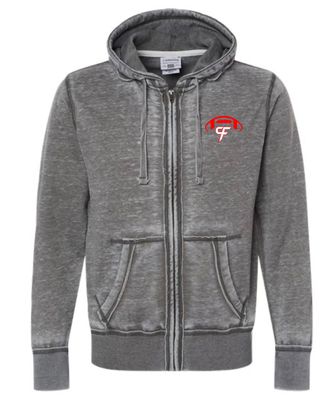 CF Football Vintage Zip Up Hoodie
