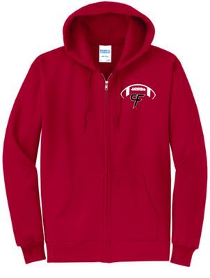 CF Football Full Zip Hooded Sweatshirt