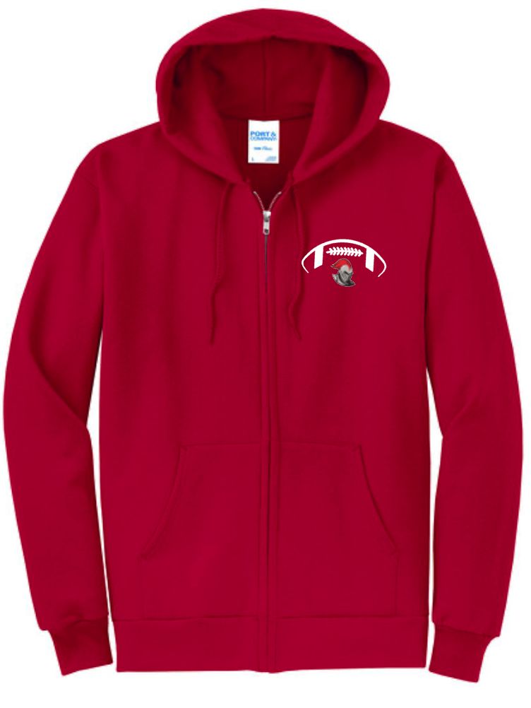 KW Football Full Zip Hooded Sweatshirt