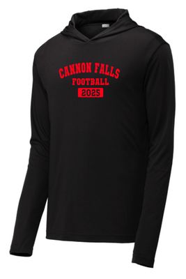 Cannon Falls Football Performance Hooded Tee