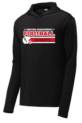 KW Football Helmet Performance Hooded Tee