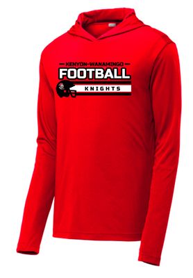 KW Football Helmet Performance Hooded Tee
