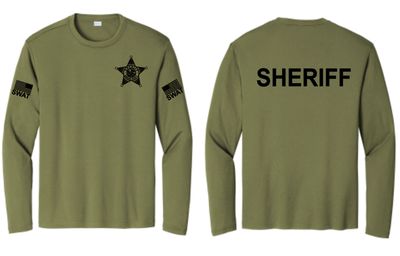 Long Sleeve Olive Drab Performance Shirt