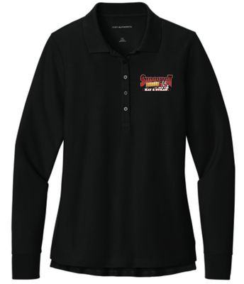 Women's Port Authority Black Long Sleeve Hay &amp; Straw