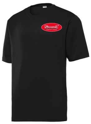 Black Sport Tek Tee - Small Chest Logo - Transport &amp; Logistics