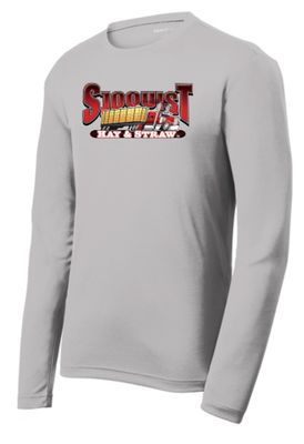 Sliver Sport Tek Long Sleeve Tee - Big Chest Logo - Hay &amp; Straw