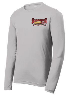 Sliver Sport Tek Long Sleeve Tee - Small Chest Logo - Hay &amp; Straw