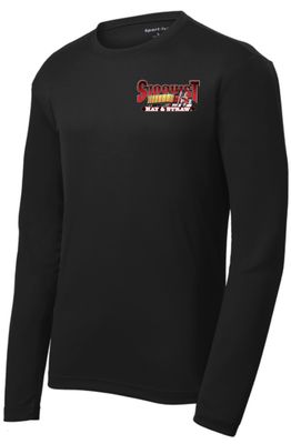 Black Sport Tek Long Sleeve Tee - Small Chest Logo - Hay &amp; Straw
