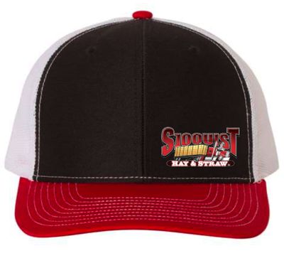 Richardson 112 - Black/White/Red - Small Logo Hay &amp; Straw