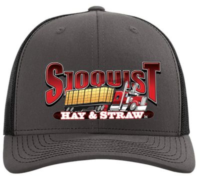 Richardson 112 - Charcoal/Black - Big Logo Hay &amp; Straw