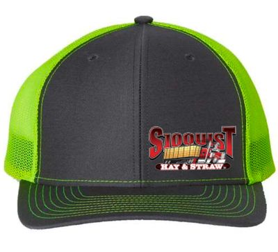 Richardson 112 - Charcoal/Neon Yellow - Small Logo Hay &amp; Straw