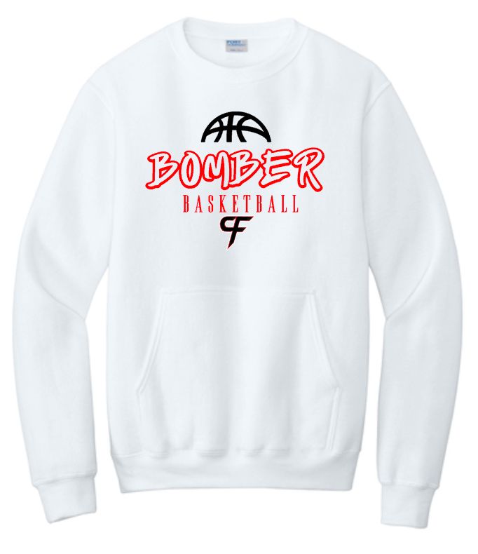 Bomber Basketball Crewneck With Pocket