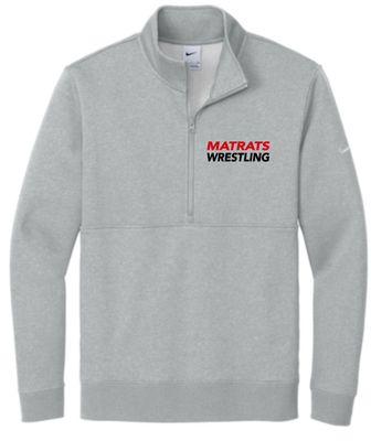 Matrats Wrestling Nike Club Fleece Sleeve Swoosh 1/2-Zip