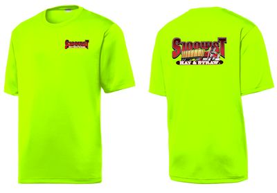 Neon Yellow Sport Tek Tee - Small Enterprises/Big Hay &amp; Straw
