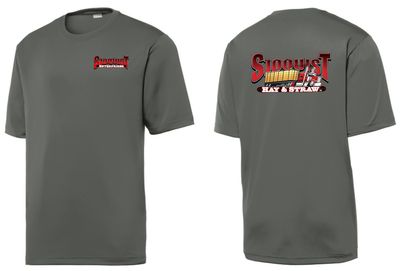 Dark Smoke Grey Sport Tek Tee - Small Enterprises/Big Hay &amp; Straw
