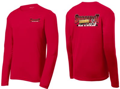 Red Sport Tek Long Sleeve Tee - Small Enterprises/Big Hay &amp; Straw