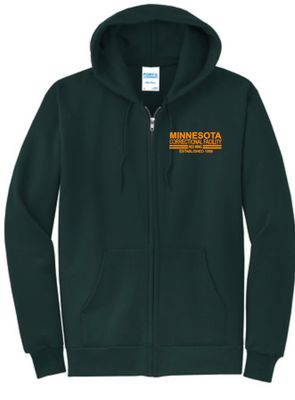MN Correction Green Zip Up Hooded Sweatshirt #3