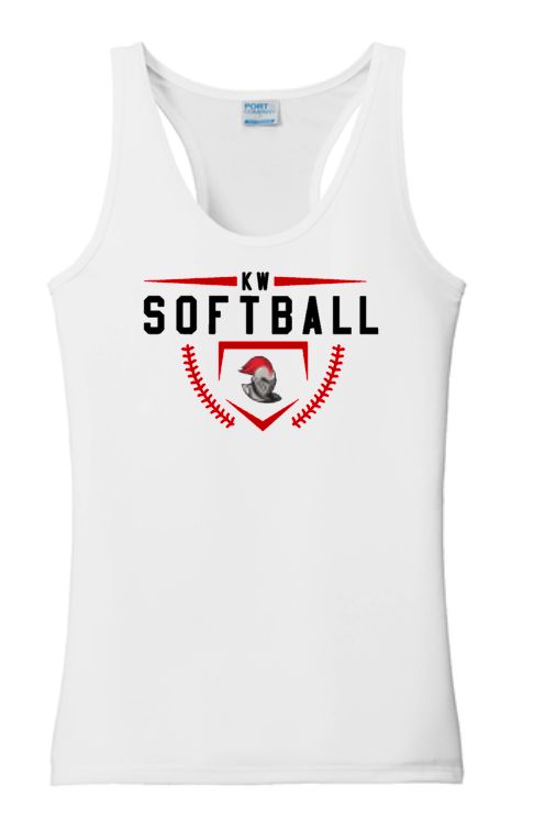Women's Performance KW Softball Tank #4