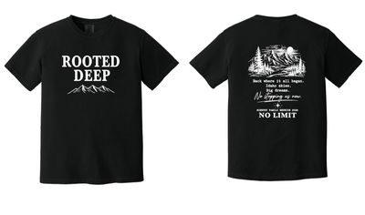 Rooted Deep Black Soft Tee
