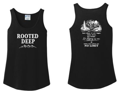 Rooted Deep Black Ladies P &amp; C Tank