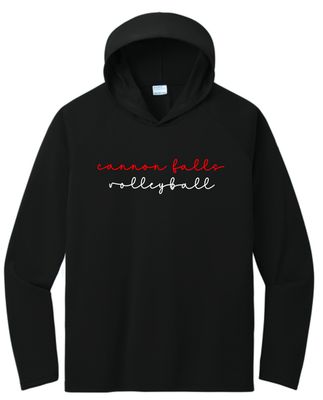 Cannon Falls Volleyball Simple Performance Hooded Tee