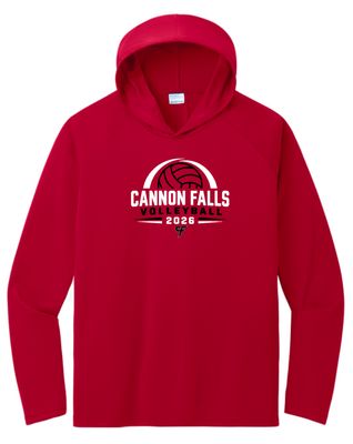 Cannon Falls Volleyball Performance Hooded Tee
