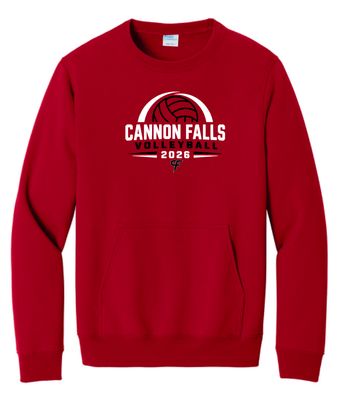 Cannon Falls Volleyball Crewneck With Pocket