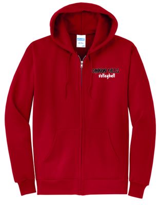 Cannon Falls Volleyball Full Zip Hooded Sweatshirt