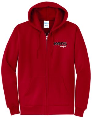 Bombers Volleyball Full Zip Hooded Sweatshirt