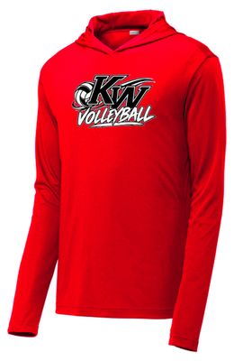 KW Volleyball #1 Performance Hooded Tee