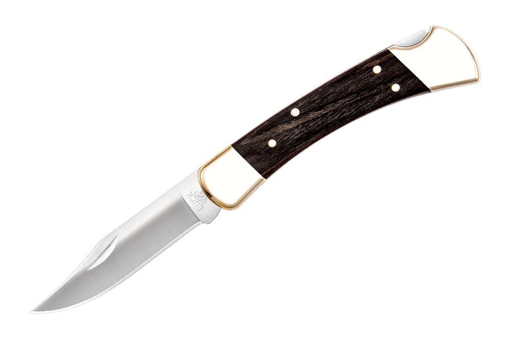 Buck 110 3.75&quot; Lockback Knife / Ebony &amp; Brass / Satin 420