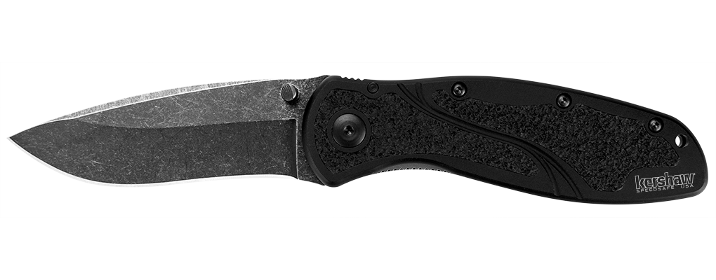 Kershaw Blur 3.375&quot; Assisted Opening Knife / Black / BlackWash