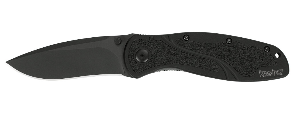 Kershaw Blur 3.375&quot; Assisted Liner lock / Black Aluminum / Black Sandvik 14C28N