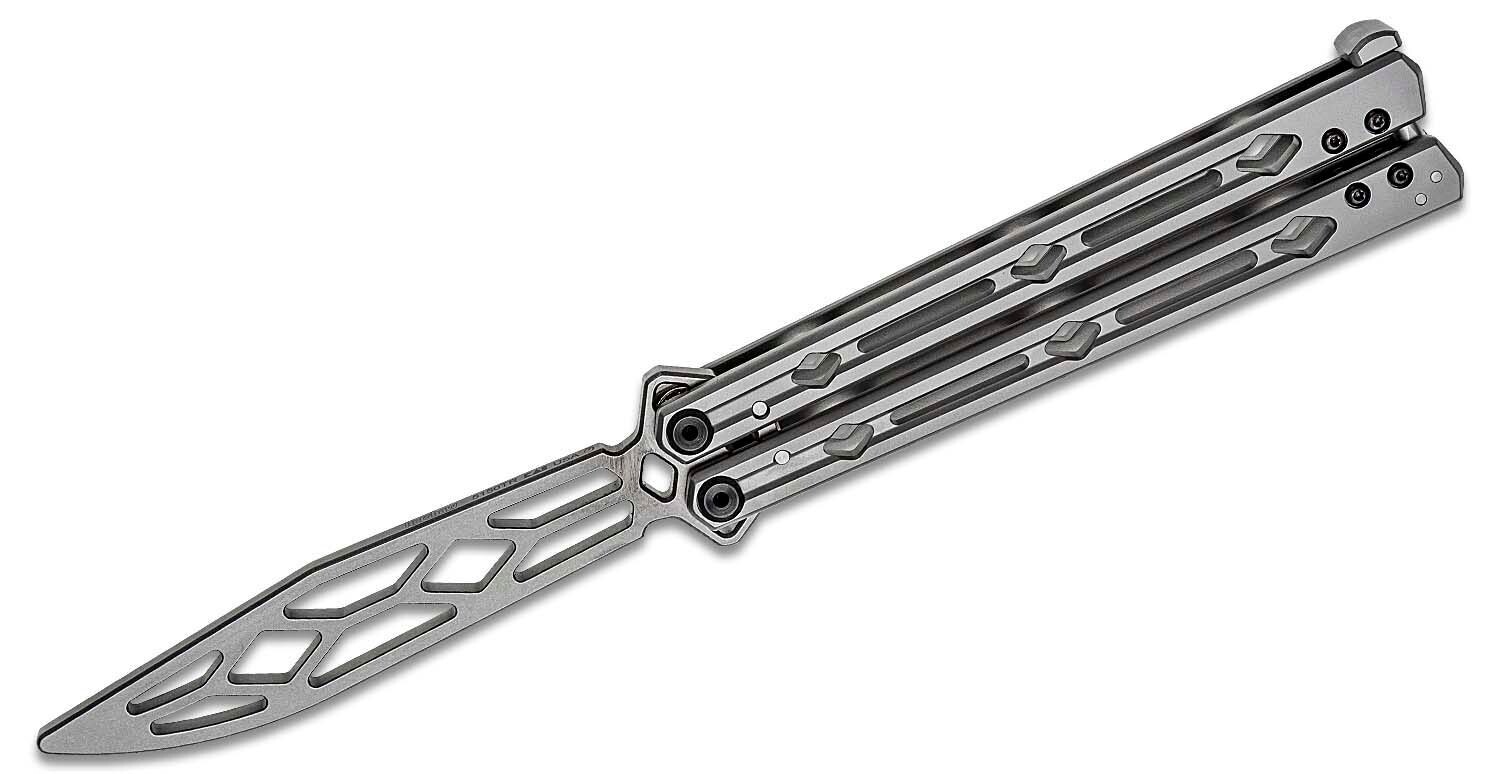 Kershaw Lucha Trainer 4.6" Balisong Butterfly Knife / Stainless Steel / Stonewash Sandvik 14C28N
